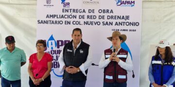 Entregan ampliación de drenaje sanitario en Nuevo San Antonio