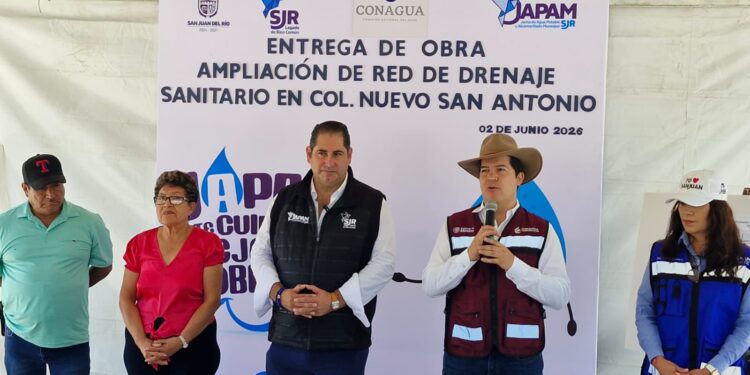Entregan ampliación de drenaje sanitario en Nuevo San Antonio