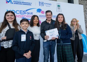 Reconoce Rodrigo Monsalvo la voz y liderazgo de niñas, niños y adolescentes en El Marqués