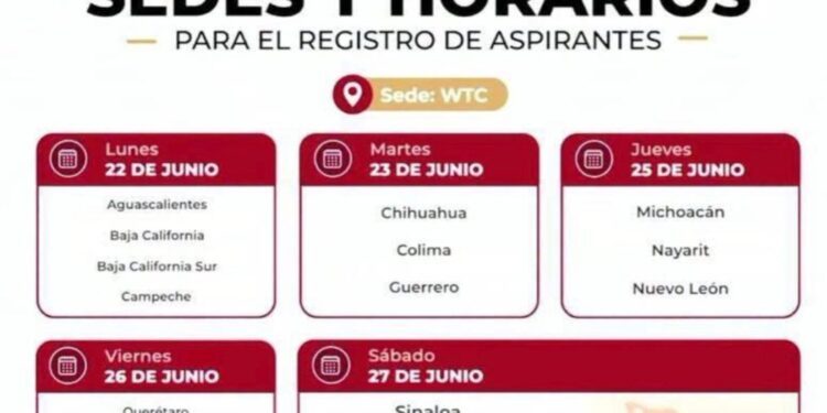 Aspirantes de la 4T se registrarán el 26 de junio