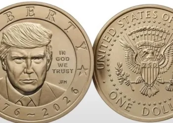 Emite EU moneda de un dólar con la cara de Trump