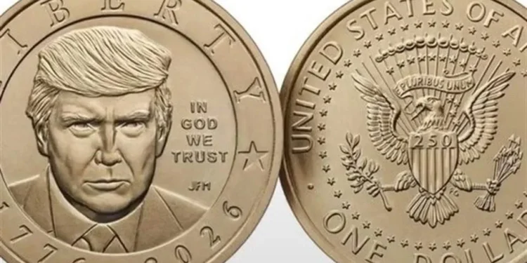 Emite EU moneda de un dólar con la cara de Trump