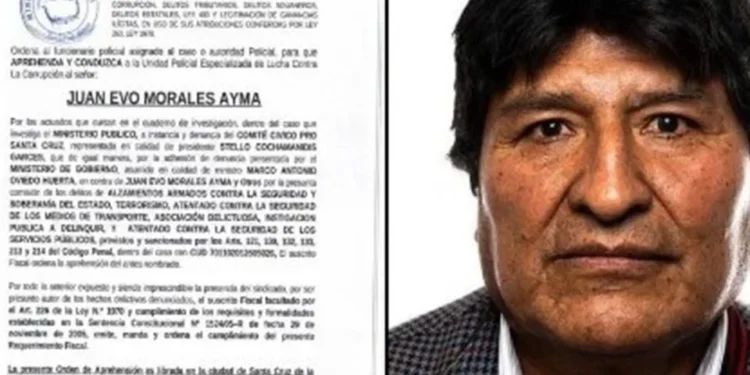 Ordena Fiscalía de Bolivia captura de Evo Morales