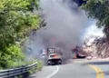 Deja 4 heridos explosión de pipa en la Iguala-Cuernavaca