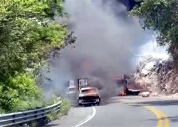 Deja 4 heridos explosión de pipa en la Iguala-Cuernavaca