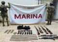 Decomisa Marina armamento y libera a plagiado en Sinaloa