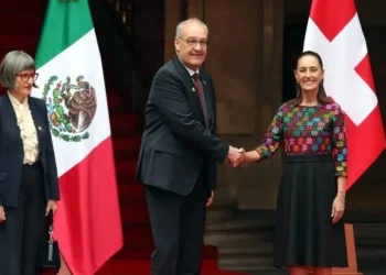 Recibe Sheinbaum a Presidente de Suiza en Palacio Nacional