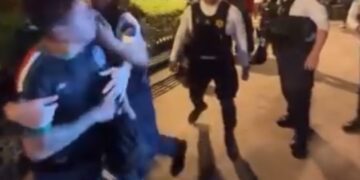 Abren investigación contra policía que agredió a ciudadano en festejos mundialistas