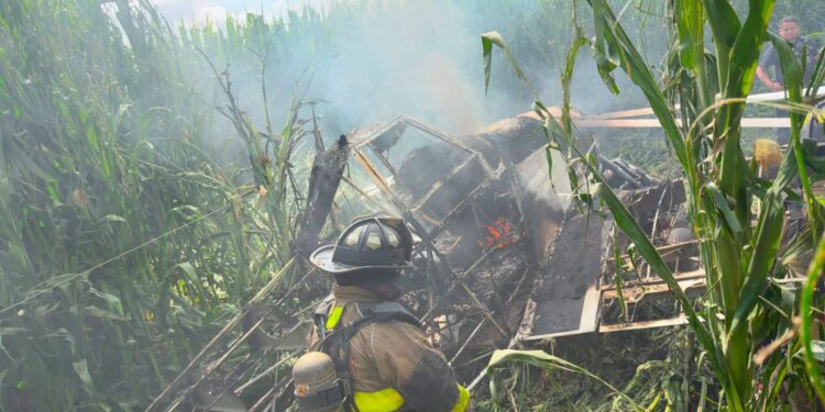 Caída de aeronave en San Juan del Río deja un lesionado