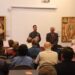 Armero imparte conferencia, en el marco de la celebración de los 10 años del Museo de Arte Sacro