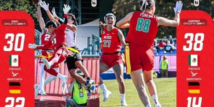 Arranca México con victorias en flag football ante Alemania