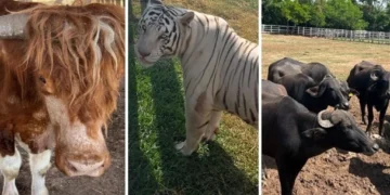 Aseguran cinco inmuebles y 135 animales exóticos en Tamaulipas