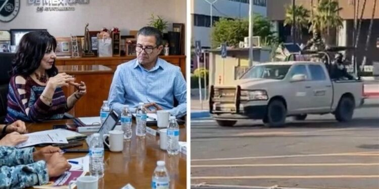 Despliegan operativo vial y de seguridad en Mexicali por alerta de EE. UU.