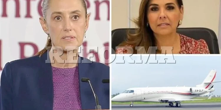 Sheinbaum justifica 97 vuelos privados de la gobernadora Mara Lezama