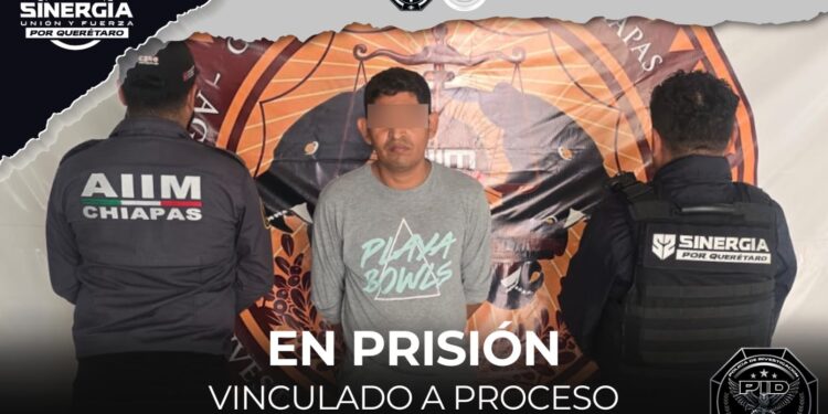 En prisión por homicidio calificado cometido en San Juan del Río; Sinergia permitió su detención en Chiapas