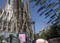 La Sagrada Familia desde las escaleras del metro