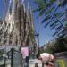 La Sagrada Familia desde las escaleras del metro