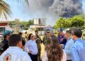 Incendio en planta de sal de Jáltipan está controlado, afirma Rocío Nahle