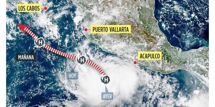 Huracán "Polo" se convierte en categoría 5 frente a costas de Guerrero y Michoacán