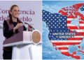 Sheinbaum dice que México “no es colonia de ningún país” frente a mapa publicado por Trump