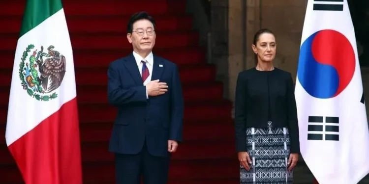 Sheinbaum recibe al presidente de Corea del Sur para impulsar comercio y cultura K-Pop