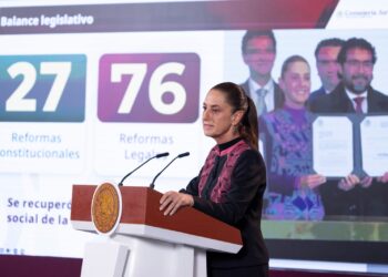 Resalta Sheinbaum aprobación de 27 Reformas Constitucionales