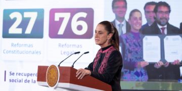 Resalta Sheinbaum aprobación de 27 Reformas Constitucionales
