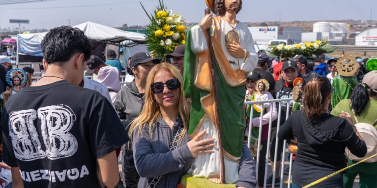 Como parte de esta festividad religiosa, este domingo 25 de octubre se registró un aforo acumulado de aproximadamente 31 mil 500 asistentes a la Capilla de San Judas Tadeo.