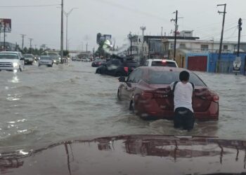 Matamoros bajo el agua tras lluvias