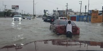 Matamoros bajo el agua tras lluvias