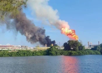 Reportan incendio en zona de Dos Bocas