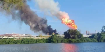 Reportan incendio en zona de Dos Bocas