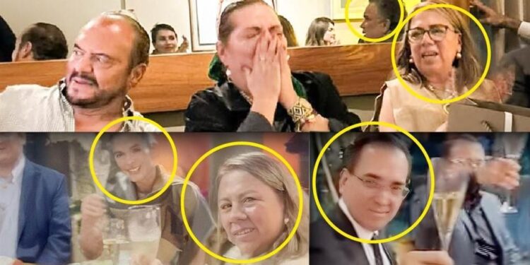 Exponen videos de funcionarios del INE festejando con proveedor