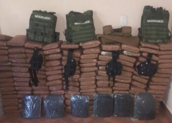 Aseguran más de 160 paquetes de drogas y armas en Juchitán, Oaxaca
