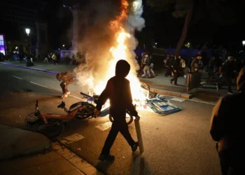 Caos y violencia en Barcelona
