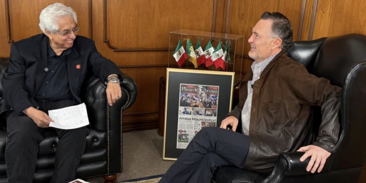 El gobernador Mauricio Kuri habla en exclusiva para el Contrafuego 2026 de Plaza de Armas, El Periódico de Querétaro, relajado y sin filtros, recién iniciado el sexto año de su administración y a menos de ocho meses de la elección del próximo mandatario estatal.
Foto: Fernando Venegas