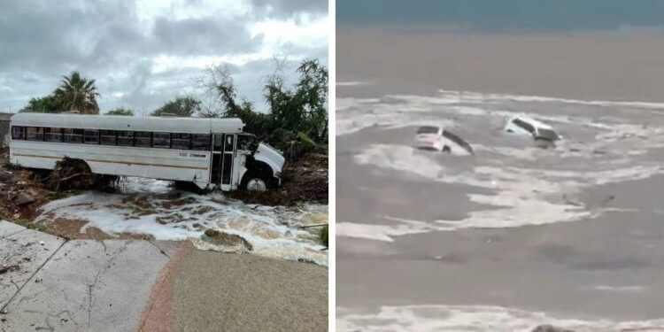 • Tormenta "Vance" azota Sonora y BCS: reportan inundaciones históricas, autos arrastrados y un fallecido